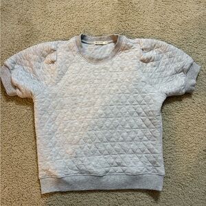 Marine Layer Kids Quilted Light Gray Sweatshirt